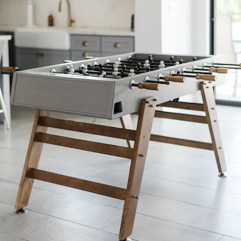 Get competitive with a game of foosball