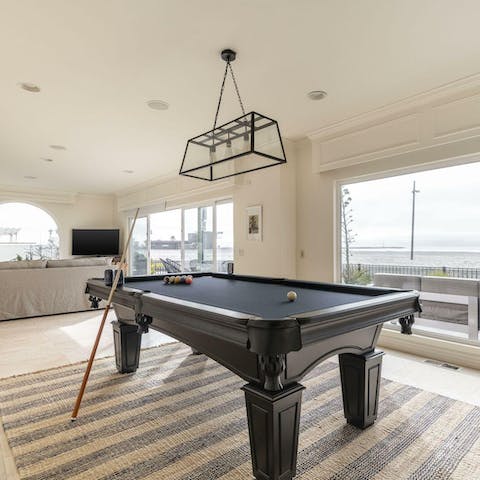 Start a pool tournament with all of your guests