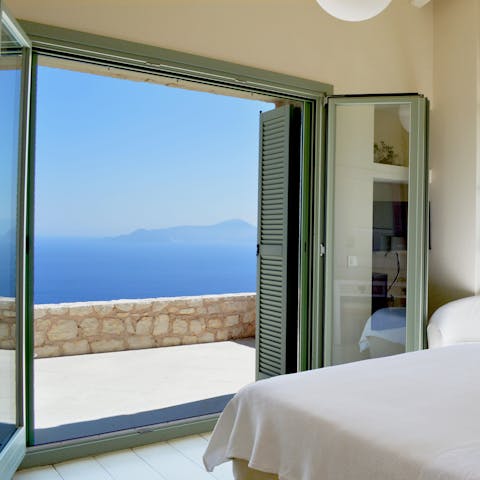 Open your shutters each morning to a blue vista of sea and sky