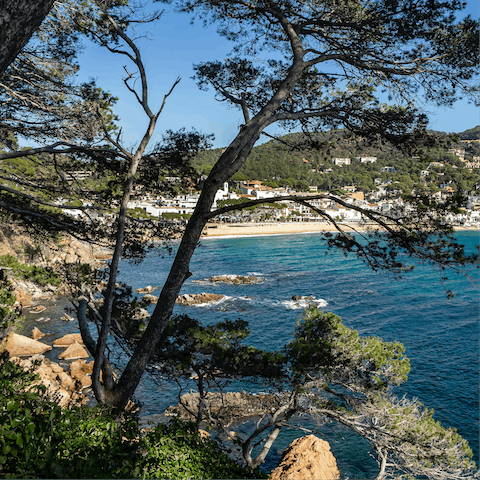 Spend a day swimming down at Playa de Llafranc, just 700m away