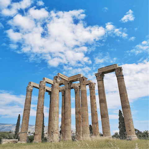 Admire the ancient Temple of Olympian Zeus firsthand