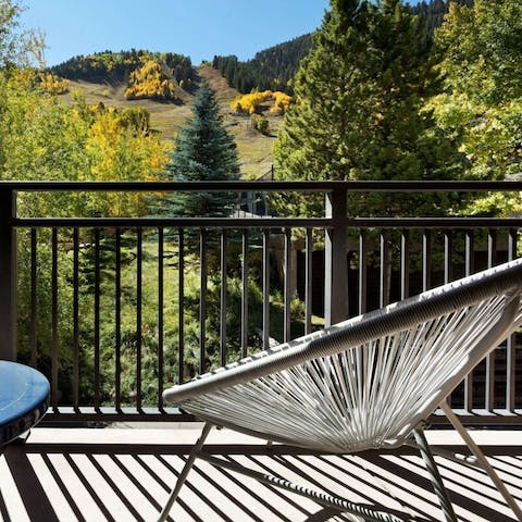 Take in the mountain scenery from your balcony