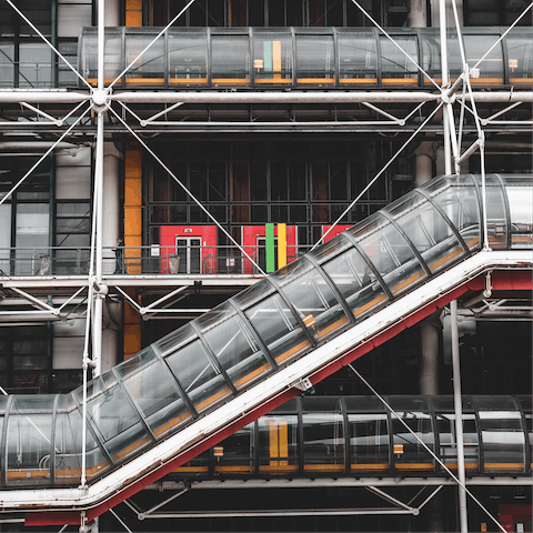 Explore the iconic Centre Pompidou – it's a stone's throw away