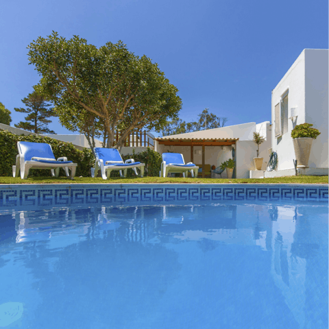 Spend sunny afternoons splashing in the private pool