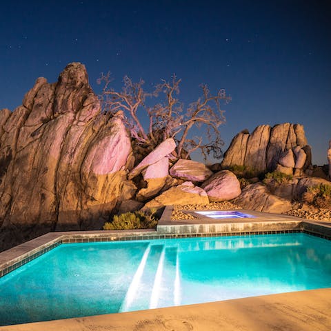 Take a nighttime dip beneath the stars