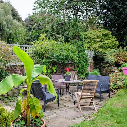 Treat yourself to coffee and cake out in one of the two garden spaces