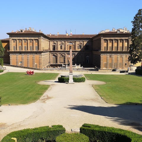 Visit the beautiful Pitti Palace, four minutes on foot from your door