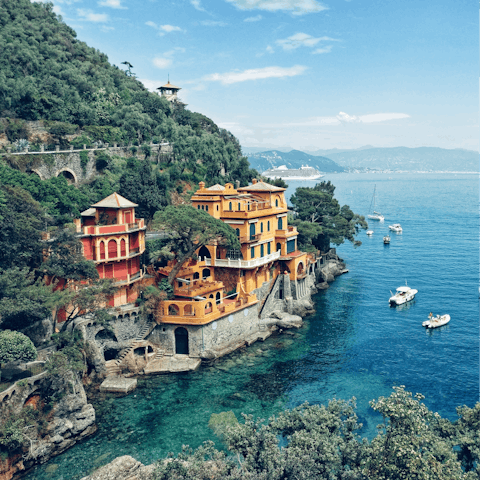 Take a day trip to Portofino – it's a thirty-minute drive