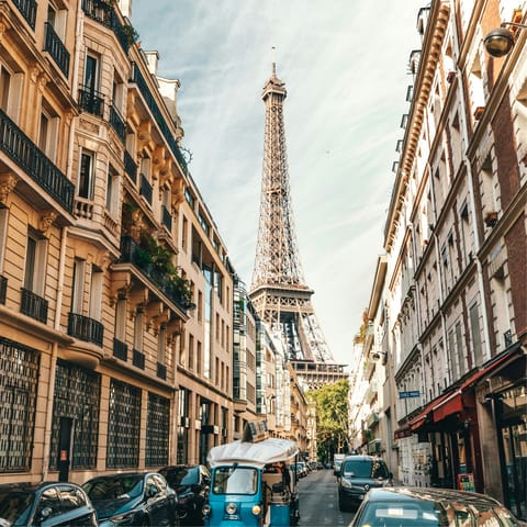 ​​Venture over to the Eiffel Tower, just one block away