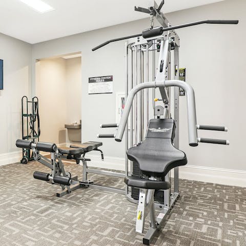 Hit the building's fitness centre