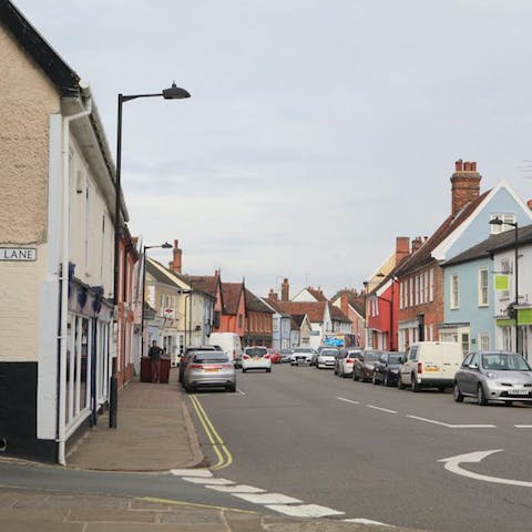 Wander the quiet pastel streets of Hadleigh