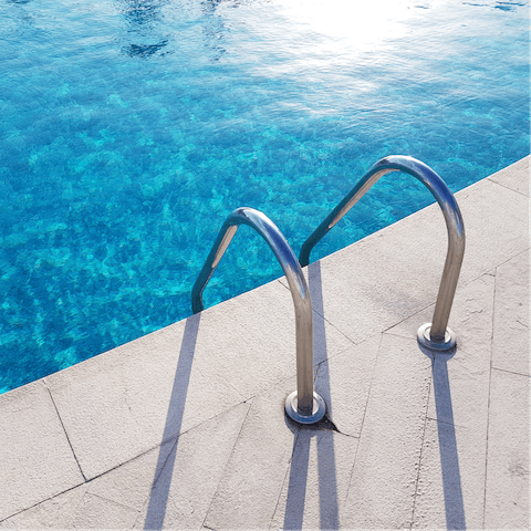 Choose between three residents' pools to cool off in or swim lengths