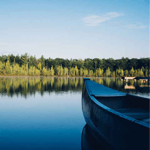 Start the day with a dip in one of the four crystalline lakes on the estate