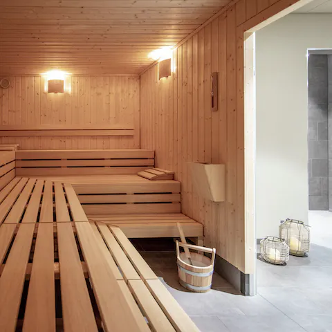 Loosen any strained muscles in the shared sauna