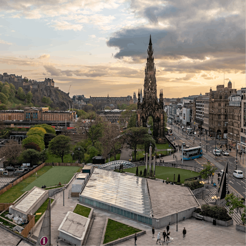 Do some shopping on Princes Street and George Street, just a one-minute walk away
