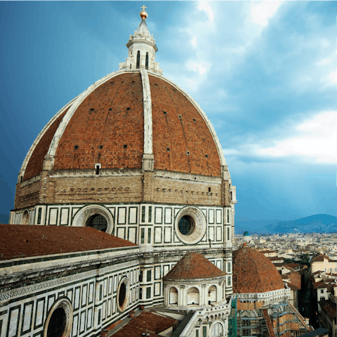 Walk just ten minutes to the iconic Duomo