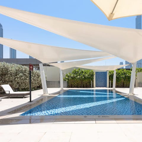 Start your day with a dip in the outdoor pool