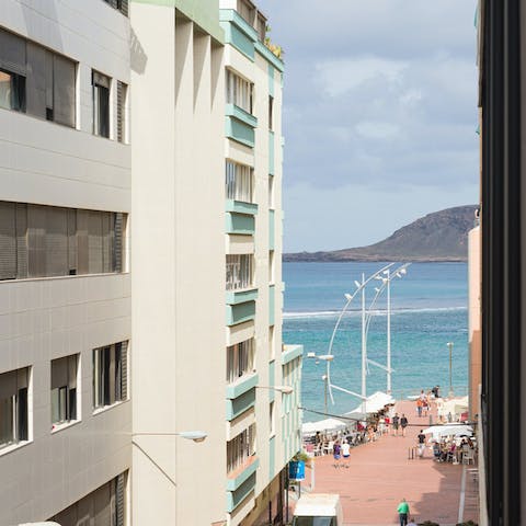 Catch a glimpse of the sea through the apartment windows