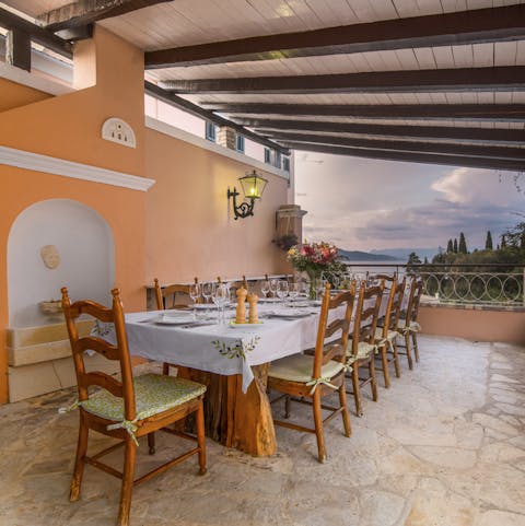 Try some of the local cuisine on the dining terrace