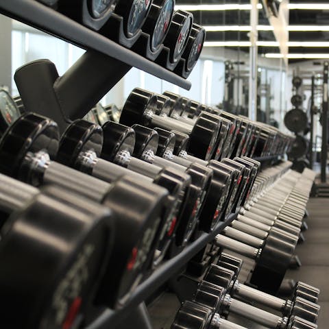 Head down to your building's gym and start the day with an invigorating sweat session