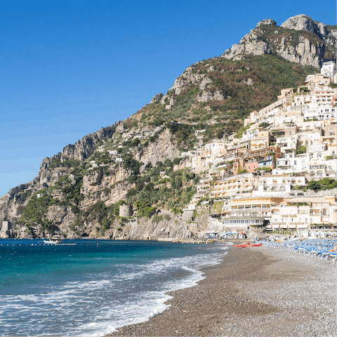 Spend a day on the magical shores of Positano – just a short drive away
