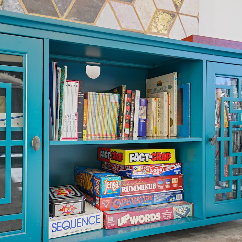 Grab a board game from the collection on cosy nights in