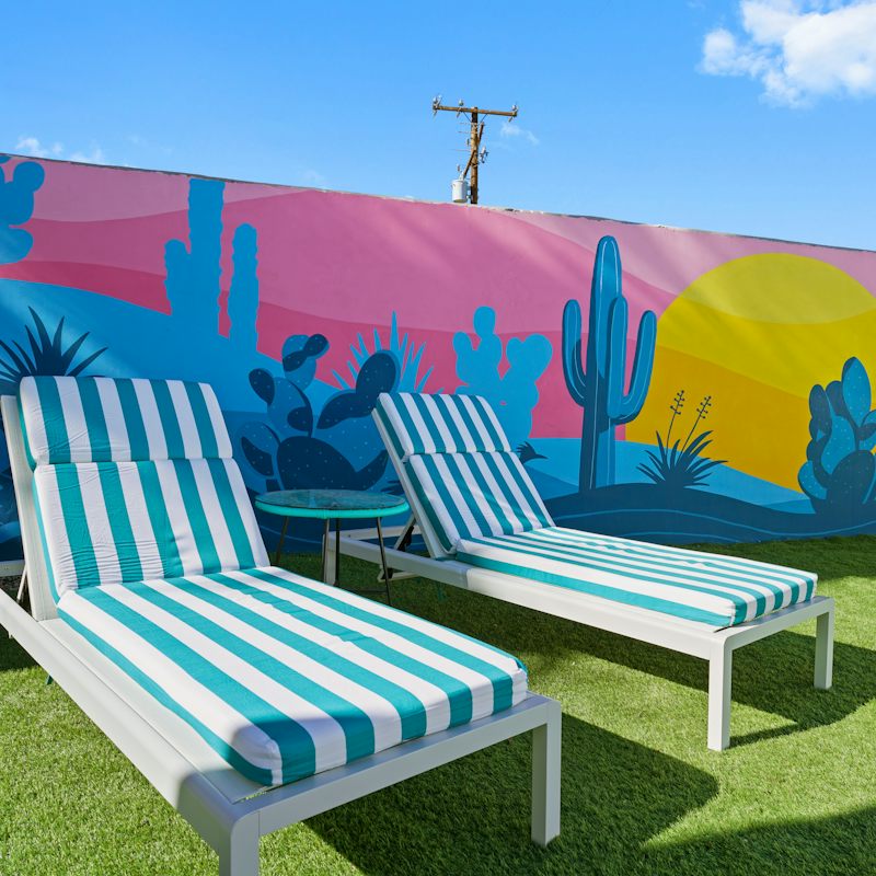 Recline on a poolside lounger and soak up the rays