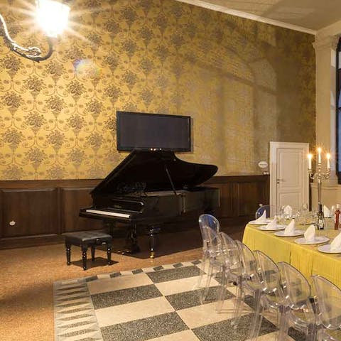 Practice your piano skills and entertain guests