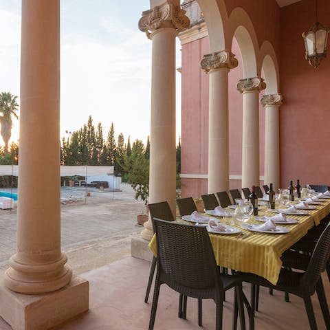 Enjoy an alfresco lunch in the stunning courtyard