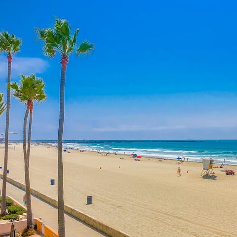 Sunbathe on the famous golden beaches