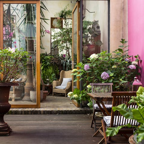 Take your breakfast down to the conservatory and start your day with tranquility