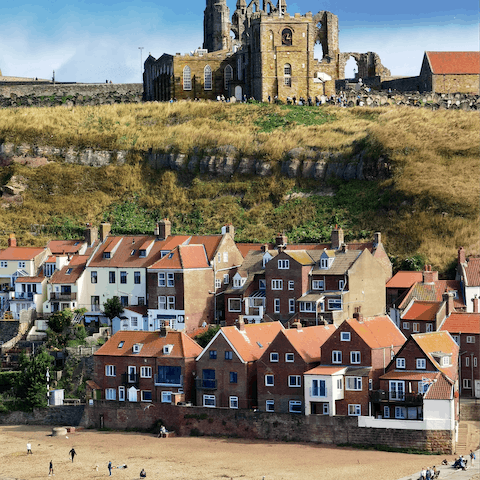 Explore the lovely seaside town of Whitby, with its idyllic cafes and pubs