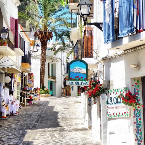 Go boho in Ibiza Town, just over quarter of an hour away by car