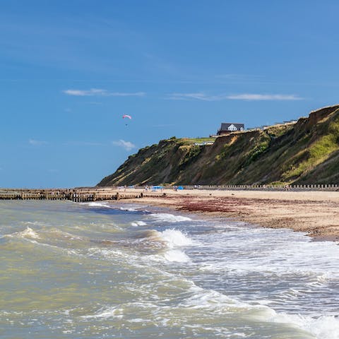 Head out for a day on the coast – Mundesley Beach is a nine-minute drive