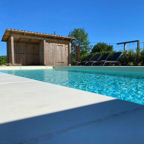 Swim a few lengths in your private, heated pool to start the day