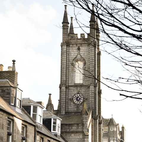 Head into the granite-clad city of Aberdeen, just over 30 miles from home