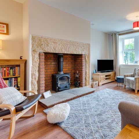 Get a fire going in the wood-burning stove and curl up with a book