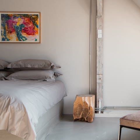 Drift off to sleep in the two studio-style bedrooms