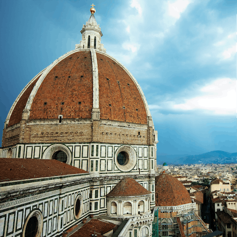 View the Cathedral of Santa Maria del Fiore, only a twenty-minute walk away