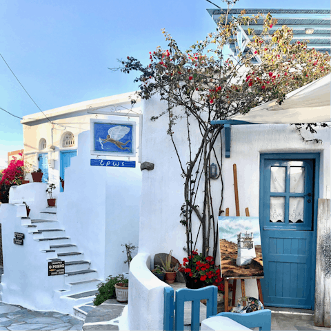 Explore the island of Tinos – the capital is just a thirteen-minute drive away