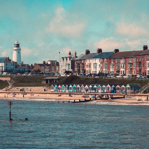 Explore the charming Suffolk Heritage Coast – Southwold is approximately 30 miles away