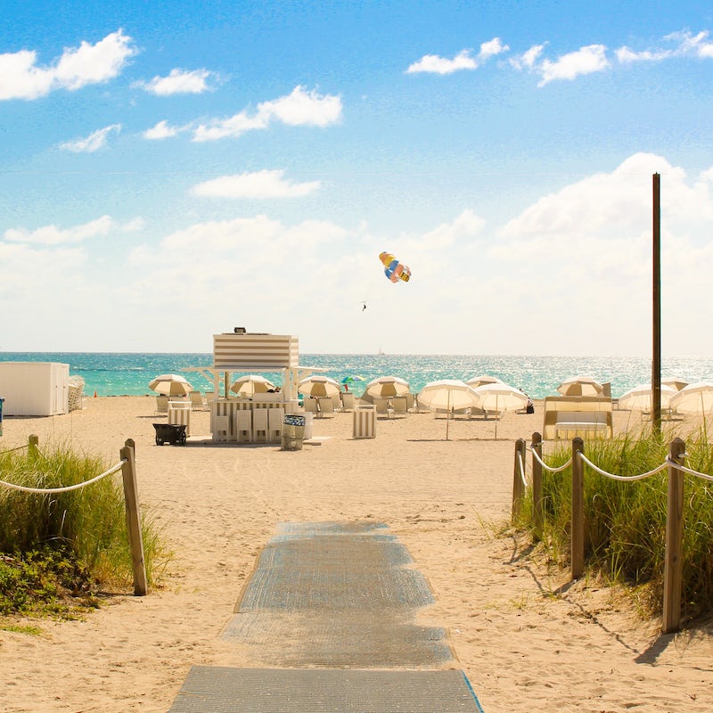 Spend afternoons sunning yourself on South Beach, a four-minute walk away