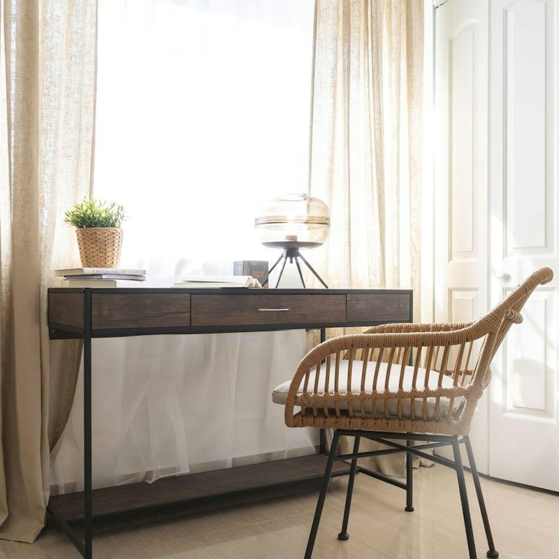 Catch up on work at the sunny desk space