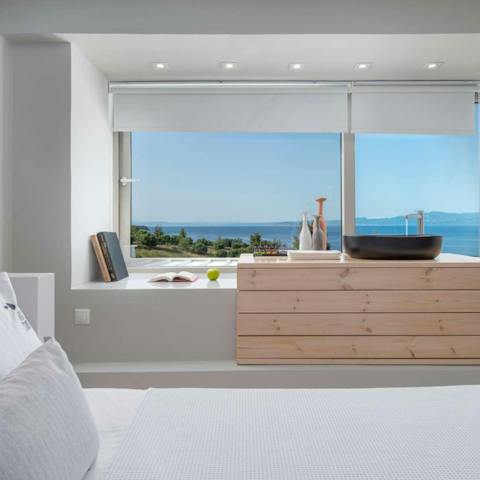 Wake up to sea vistas from the bedroom