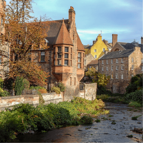 Have a stroll along the stream in nearby Dean Village