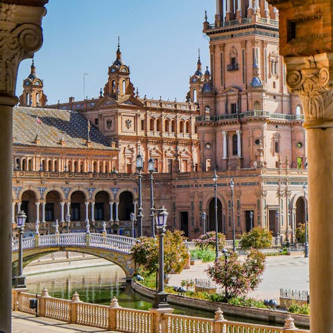 Stroll to the stunning architecture of Plaza De Espana