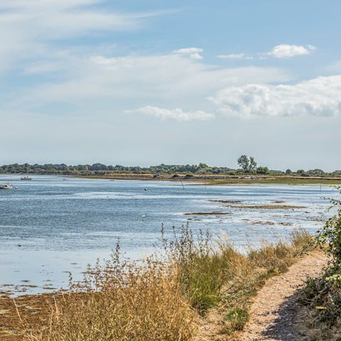 Stroll directly off your doorstep along the coastal path to Thornham Marina