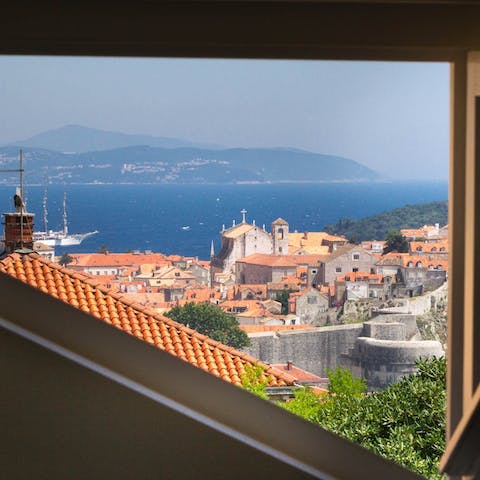 Gaze out over Dubrovnik's beautiful Old Town from the top floor windows