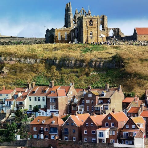 Visit Whitby and its famed abbey, an eight-minute drive away