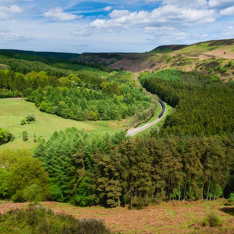 Drive just five minutes to the North York Moors National Park